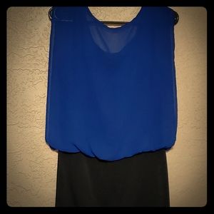 Blue/Black Deb Dress